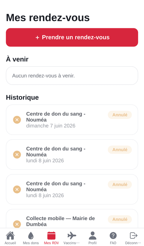 Prendre rendez-vous