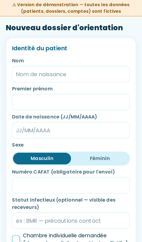 Créer une demande